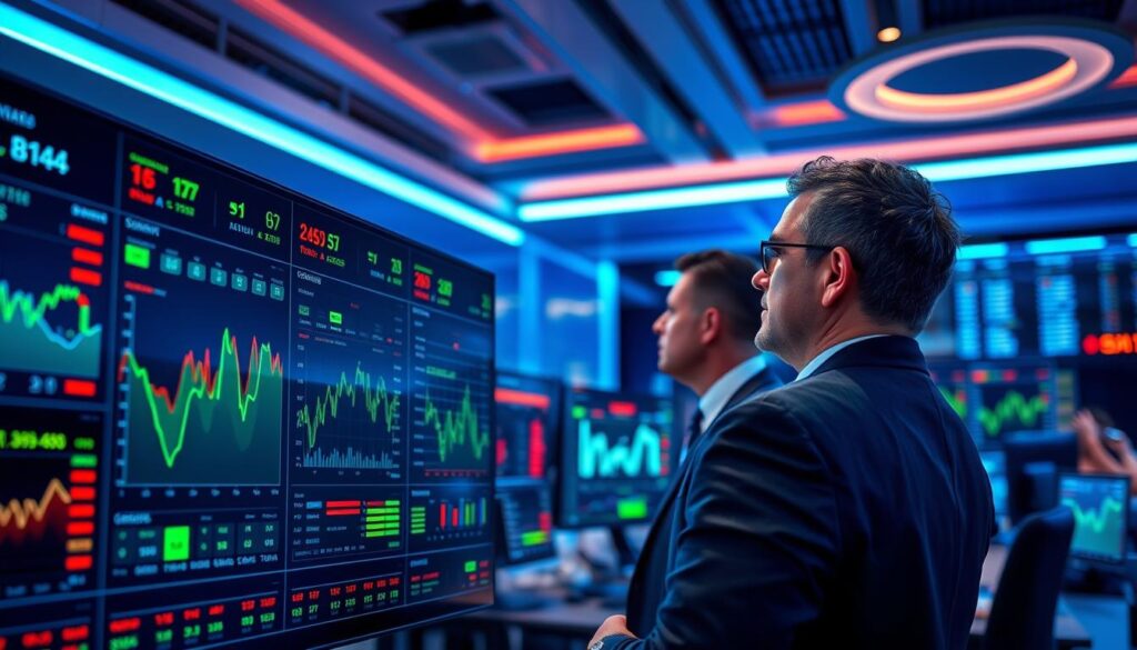 A high-tech real-time risk monitoring alerts dashboard in a modern sportsbook environment, prominently displayed in the foreground. The dashboard features vibrant graphs, fluctuating indicators, and various alert notifications in bright red and green, indicating risk levels. In the middle ground, a professional business analyst, dressed in smart attire, intently observes the data on multiple screens, surrounded by charts and sports statistics. The background showcases a sleek, futuristic office space with ambient lighting, illuminated by soft blue hues and overhead lights, creating an atmosphere of urgency and focus. The angle captures the dashboard and the analyst side-by-side, emphasizing the importance of quick decision-making and operational adjustments. A high-tech real-time risk monitoring alerts dashboard in a modern sportsbook environment, prominently displayed in the foreground. The dashboard features vibrant graphs, fluctuating indicators, and various alert notifications in bright red and green, indicating risk levels. In the middle ground, a professional business analyst, dressed in smart attire, intently observes the data on multiple screens, surrounded by charts and sports statistics. The background showcases a sleek, futuristic office space with ambient lighting, illuminated by soft blue hues and overhead lights, creating an atmosphere of urgency and focus. The angle captures the dashboard and the analyst side-by-side, emphasizing the importance of quick decision-making and operational adjustments.