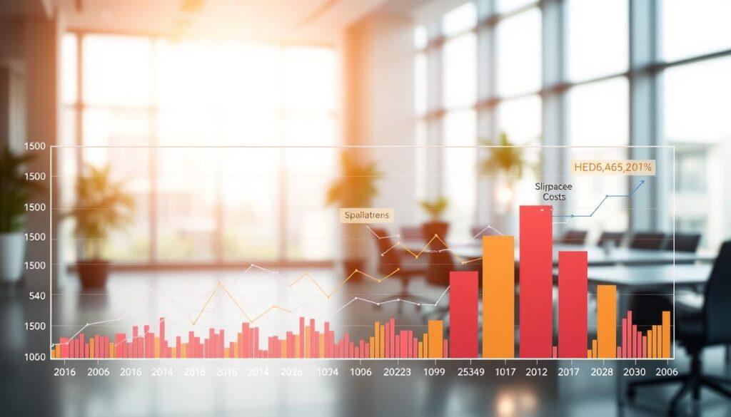 A detailed chart illustrating hedge sizing risk management, set against a sleek, modern background. In the foreground, vibrant line graphs and bars visually represent different hedge sizes and slippage costs with distinct color coding for clarity. The middle area features annotations and statistical symbols, showcasing essential metrics and insights. In the background, a softly blurred office environment with large windows allows natural light to fill the space, creating an inspiring and professional atmosphere. The mood is analytical and optimistic, appealing to finance professionals. The composition is designed with a slight diagonal angle, enhancing visual interest while maintaining a polished, professional aesthetic.