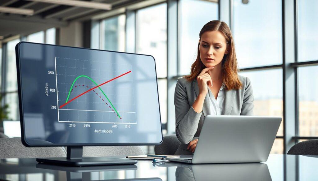 A sophisticated financial analysis scene featuring a vivid "SGP combos correlation model" illustrated in a modern office environment. In the foreground, a sleek digital display shows two intertwined graphs representing additive and joint models, colors contrasting to emphasize differences in correlation patterns. The middle ground features a thoughtful professional, a Caucasian woman in business attire, analyzing the graphs with a laptop open beside her. The background showcases a contemporary office with floor-to-ceiling windows, allowing natural light to flood in, casting soft shadows. The atmosphere is focused and analytical, suggesting a sense of professionalism and impactful decision-making. The overall tone should convey clarity, insight, and depth in the context of risk management through pricing models. A sophisticated financial analysis scene featuring a vivid "SGP combos correlation model" illustrated in a modern office environment. In the foreground, a sleek digital display shows two intertwined graphs representing additive and joint models, colors contrasting to emphasize differences in correlation patterns. The middle ground features a thoughtful professional, a Caucasian woman in business attire, analyzing the graphs with a laptop open beside her. The background showcases a contemporary office with floor-to-ceiling windows, allowing natural light to flood in, casting soft shadows. The atmosphere is focused and analytical, suggesting a sense of professionalism and impactful decision-making. The overall tone should convey clarity, insight, and depth in the context of risk management through pricing models.
