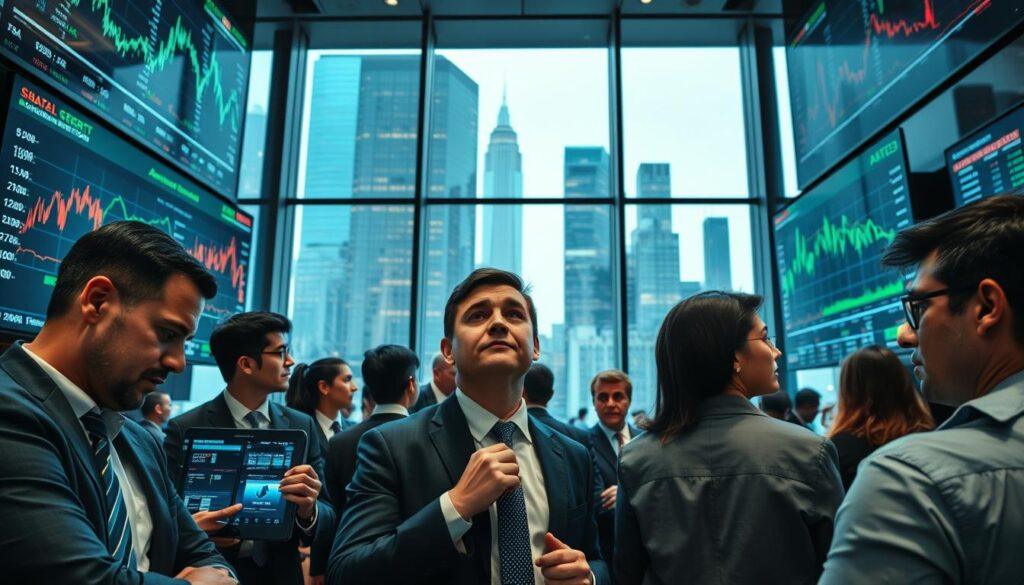 A dynamic image illustrating "alerting for steam sources" in a financial context. In the foreground, a diversified group of business professionals, dressed in business attire, intensely analyzing data on digital screens showcasing stock charts and smart money alerts. The middle layer features fluctuating stock graphs and digital interface elements, emphasizing data and analytics. In the background, a modern trading floor with large windows that reflect a bustling city skyline, conveying the high-stakes environment of finance. Soft, focused lighting highlights the screens while creating a serious, alert atmosphere, suggesting urgency and vigilance in monitoring smart money movements. The camera angle is slightly elevated, capturing the energy and urgency within the scene, and the overall mood is one of concentration and readiness. A dynamic image illustrating "alerting for steam sources" in a financial context. In the foreground, a diversified group of business professionals, dressed in business attire, intensely analyzing data on digital screens showcasing stock charts and smart money alerts. The middle layer features fluctuating stock graphs and digital interface elements, emphasizing data and analytics. In the background, a modern trading floor with large windows that reflect a bustling city skyline, conveying the high-stakes environment of finance. Soft, focused lighting highlights the screens while creating a serious, alert atmosphere, suggesting urgency and vigilance in monitoring smart money movements. The camera angle is slightly elevated, capturing the energy and urgency within the scene, and the overall mood is one of concentration and readiness.