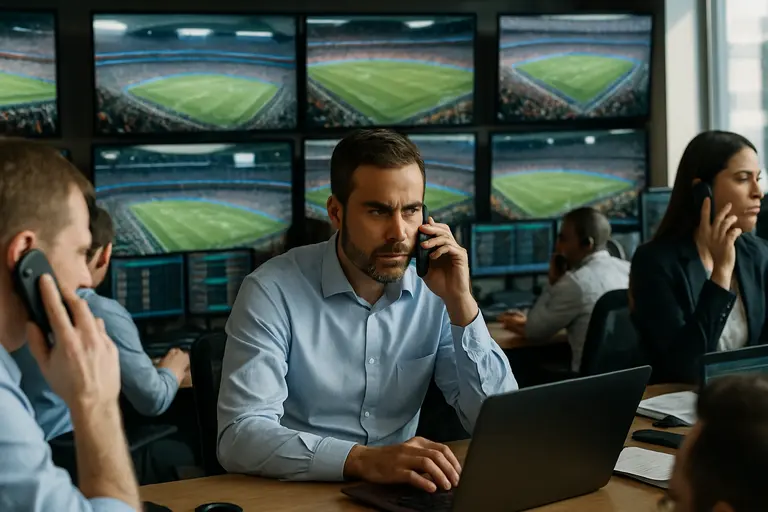 Operations team monitoring payment alerts during a major football tournament
