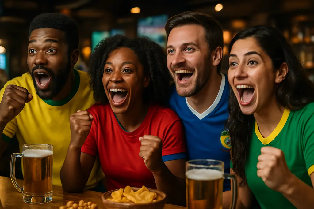 World Cup Promotions risk team reviewing exposure charts before a football match