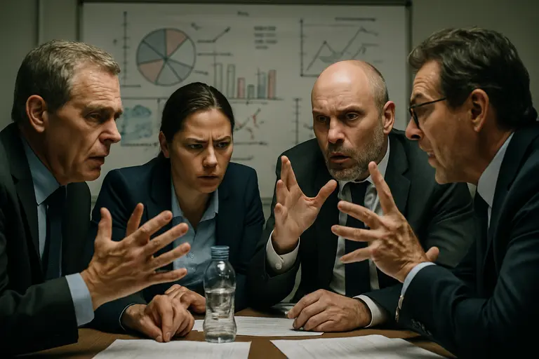 Compliance team reviewing sportsbook control documents in a meeting room