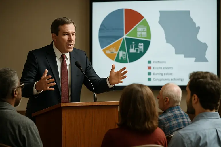 Map of state jurisdictions beside product governance notes and reports