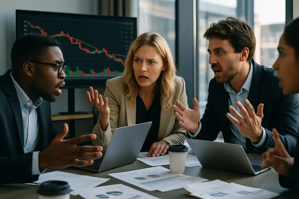 Prediction Market Risk dashboard with legal documents and trading charts on a desk