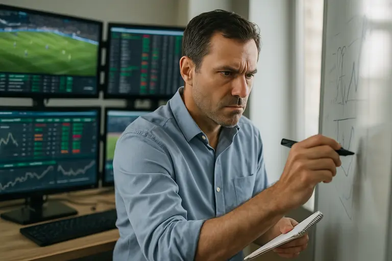Risk dashboard with betting activity charts and compliance review notes