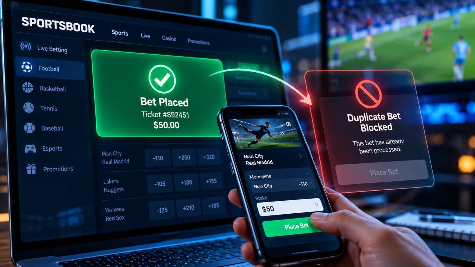 Duplicate Bet Blocked Sportsbook Security