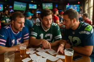 NFL betting strategy dashboard with football market data and risk indicators