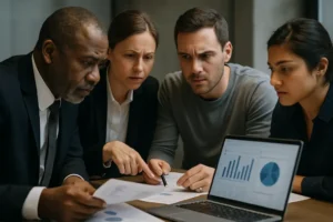 Ohio Prediction Markets compliance review with documents and risk charts on a desk