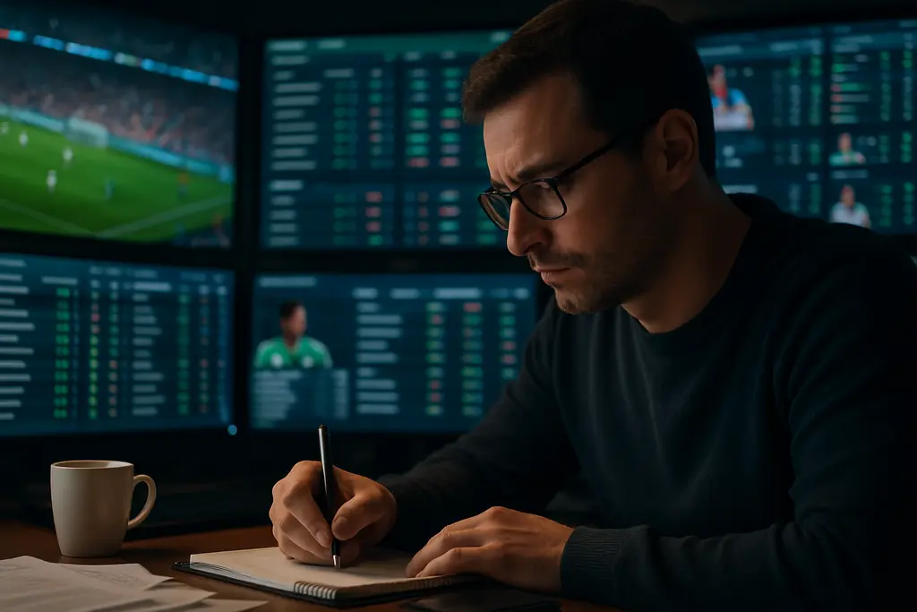 Analyst reviewing player prop pricing data across sportsbook market screens