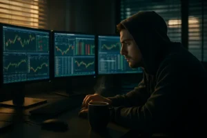 Analyst reviewing prediction market risk controls on a sportsbook compliance dashboard