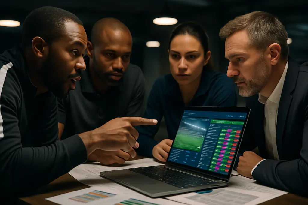 Analyst reviewing unified betting platforms data on a sportsbook risk dashboard